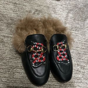 GG snake loafers